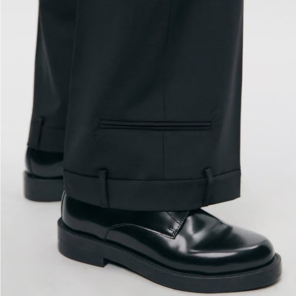 ZARA WOOL DRAWSTRING HEM PANTS ZW COLLECTION - Picture 6 of 7